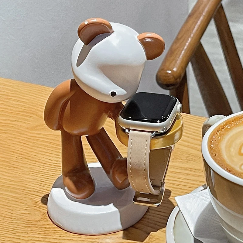 Creative Bear Watch Stand for Charging Apple Watch Holder Display Support Apple IWatch Holder 8765432 Se Base Accessories Gift