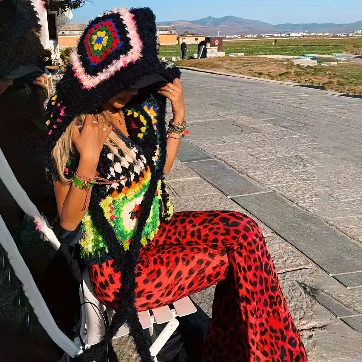 ارتفاع الخصر اليوغا السراويل ليوبارد طباعة عارضة متوهج السراويل النسائية Faion عالية الخصر ألياف البوليستر المطبوعة مايكرو مضيئة السراويل #3