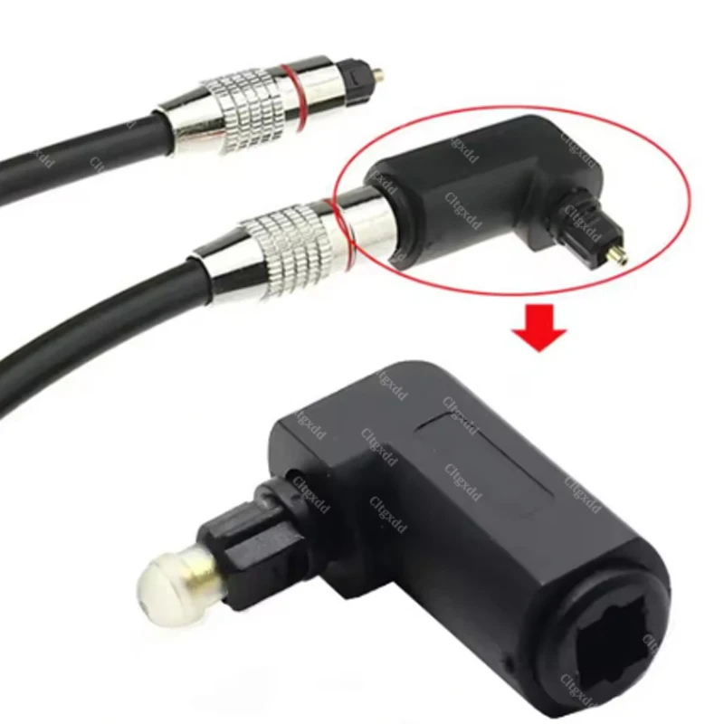 360 ° Drehbarer Toslink Optischer Audio-Adapter SPDIF Quadratische Buchse zu Mini 3,5mm Stecker Glasfaser-Verbinder für TV-Soundbar-Verstärker – Detail 11