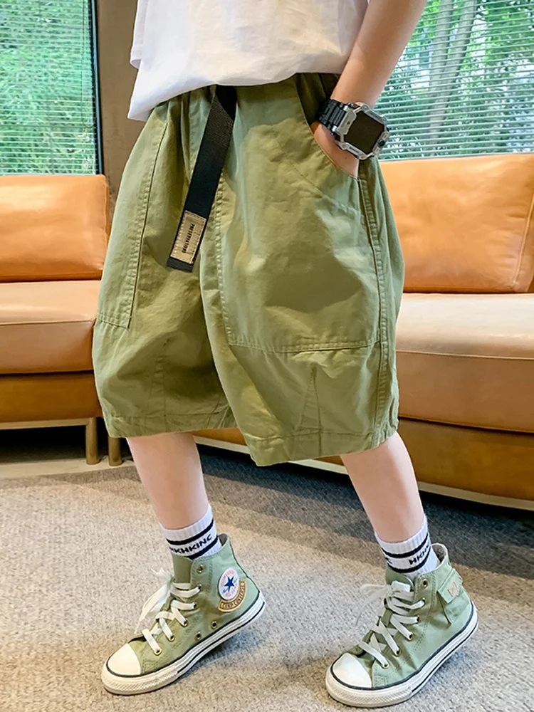 shorts-de-travail-en-pur-coton-pour-enfants-vetements-d'ete-de-marque-shorts-pour-garcons-pantalons-mi-longs-decontractes-a-taille-elastique