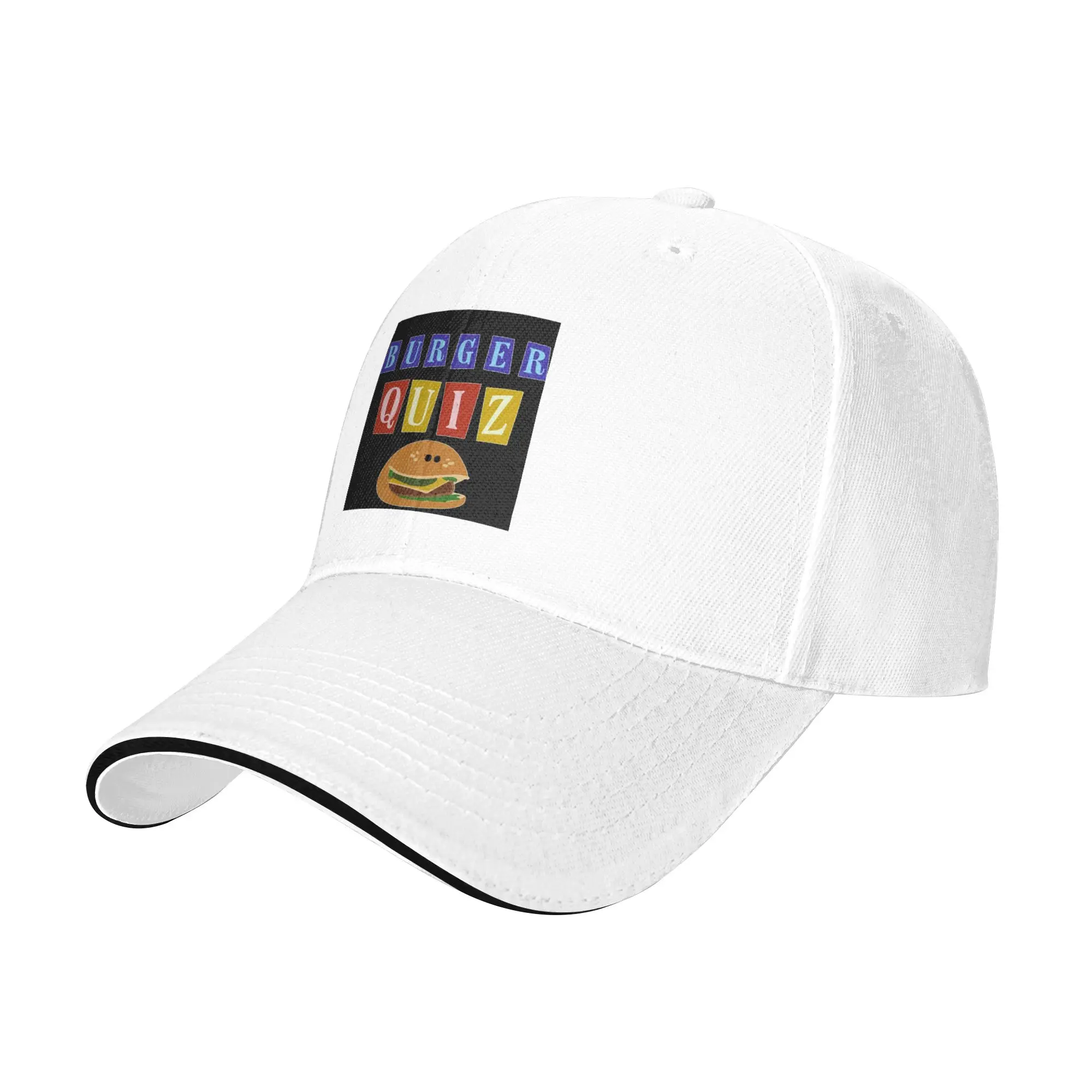 Burger Quizz New Logo Cap Fashion Baseball Caps Adjustable Hat Hip Hop Summer Unisex Baseball Hats Customizable Polychromatic
