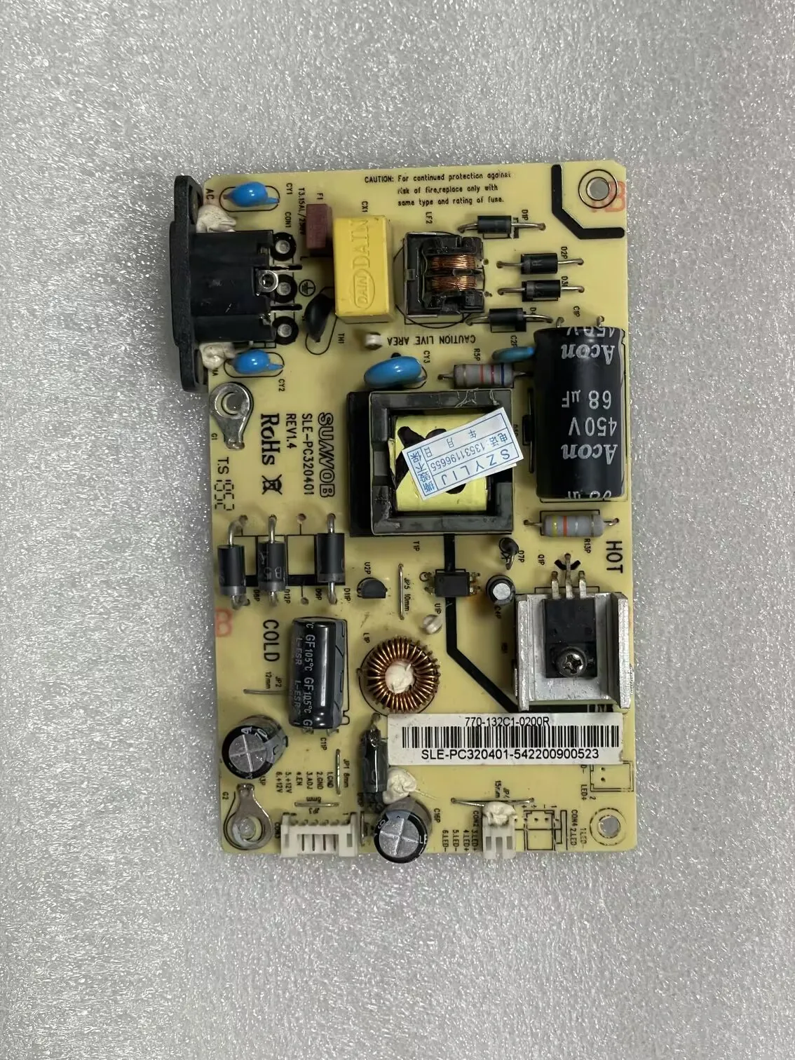 

AG320FC8 Power board 315LM00025 SLE-PC320401