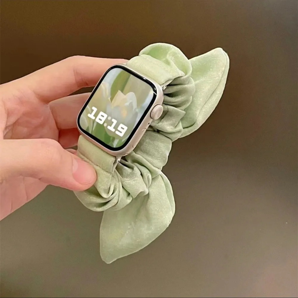 Fabric Wristband for Apple Watch 38/42mm 5 4 3 2 Ladies Butterfly Bow Strap 40/44mm for iWatch Band 8SE 7 6 49Ultra 41/45mm Loop
