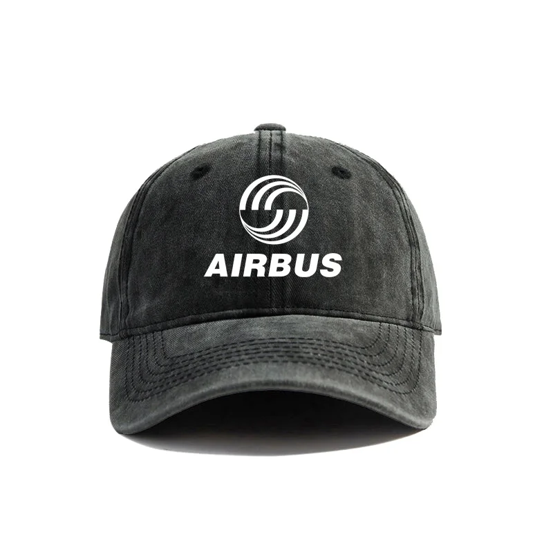 Airbus Distressed Baseball Cap Erwachsenen Unisex verstellbare Retro Papa Hut Sommer atmungsaktive Airbus Flugzeug Hüte MZ-160