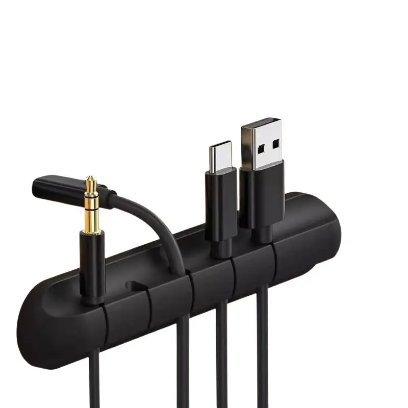 Cable Organizer Self-Adhesive No Drill Cord Holder for Charging Data Wire Management Home Office Desk Travel Use
