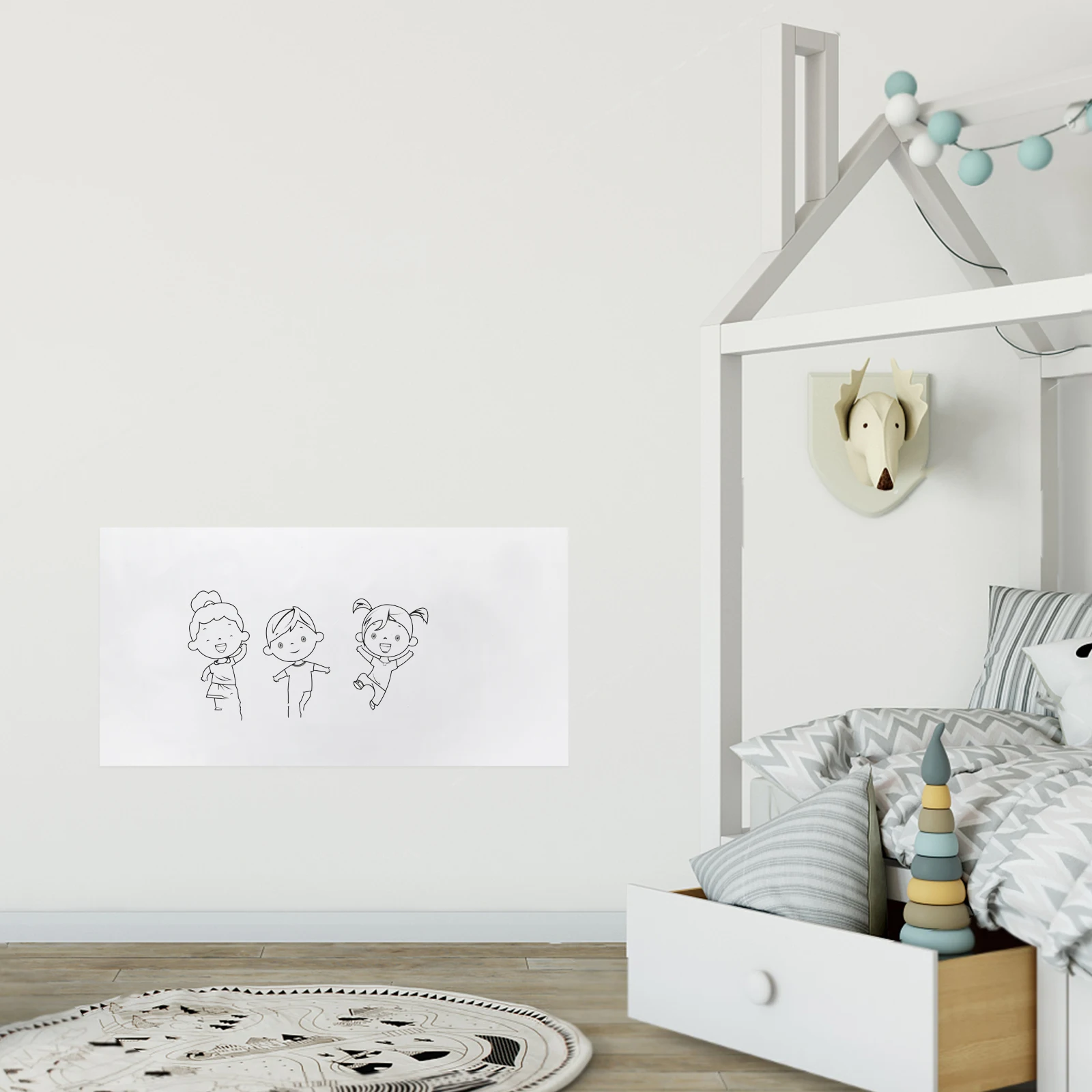 1 Set Dry Erase Blank Sheet Wear-Resistant Erasable Writing Sticker Portable Whiteboard Wallpaper For Classroom Office