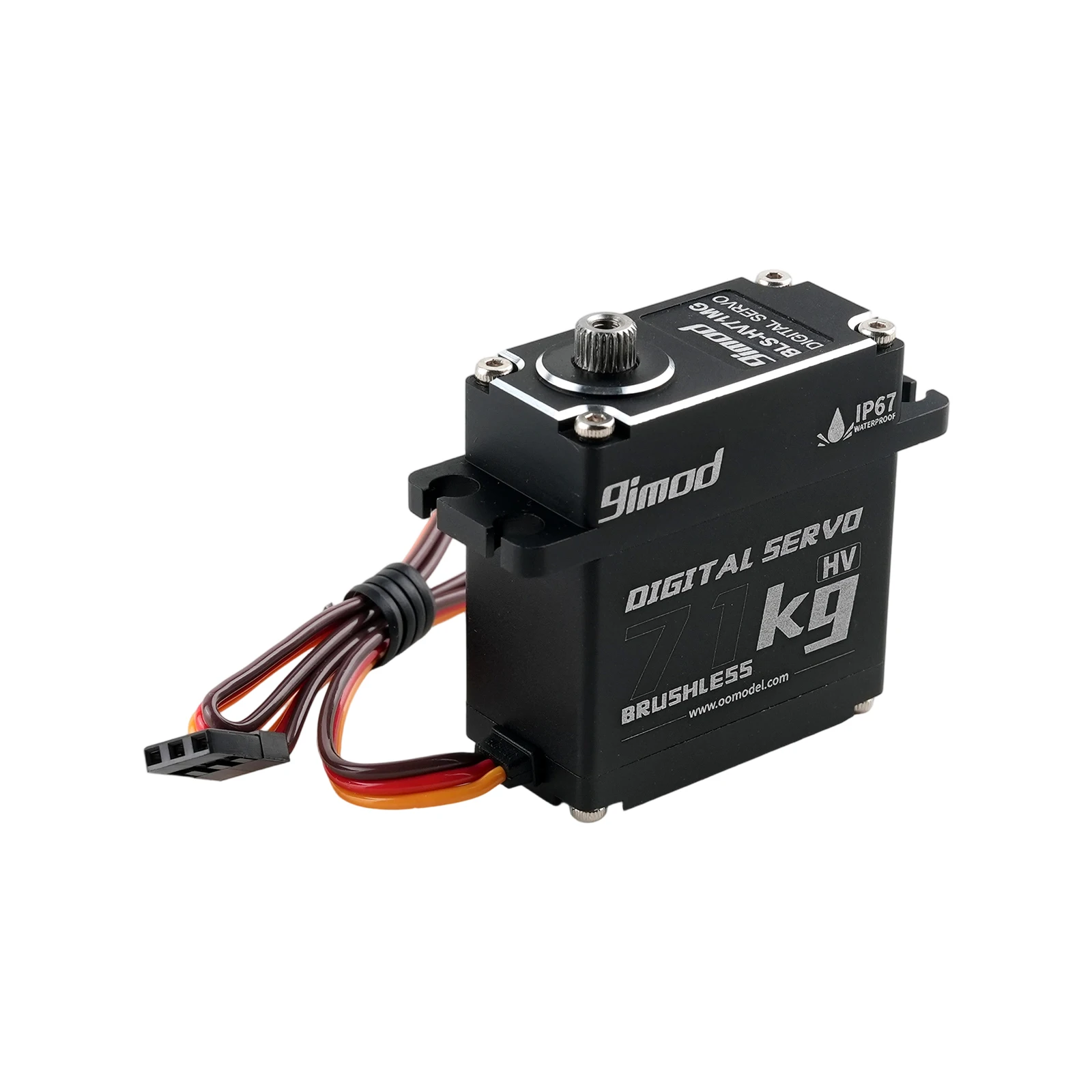 Motor servo digital de metal sem escova, 71kg, 180/270/360 graus, servos de alto torque, peças diy para modelo de carro robô rc