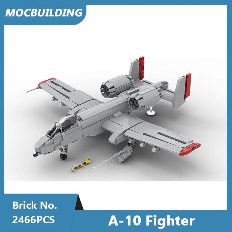 MOC اللبنات A-10 نموذج طائرة مقاتلة لتقوم بها بنفسك تجميعها الطوب التعليمية الإبداعية جمع الهدايا عيد الميلاد اللعب 2466 قطعة