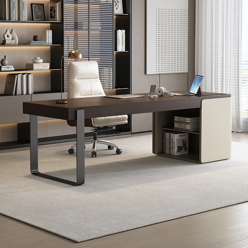 Italian Minimalist Solid Wood Luxury Executive Desk-Durable Healthy Modern Design For Home Or Office Use