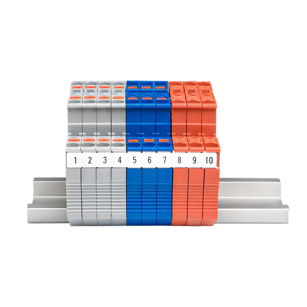 Zack Marker Strip ZBFM5 With Standard Number With Blank For STTB2.5 ST2.5-3L PT2.5-3L  PTTB 2.5 DIN Rail Terminal Block 10Pcs