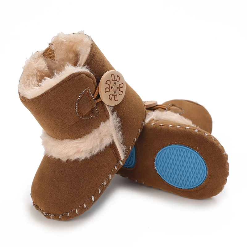 Chaussures en laine à l'offre elles souples pour bébé, bottes de neige pour enfants, coton, nouveau-né, homme et femme, 0 à 1 an, hiver