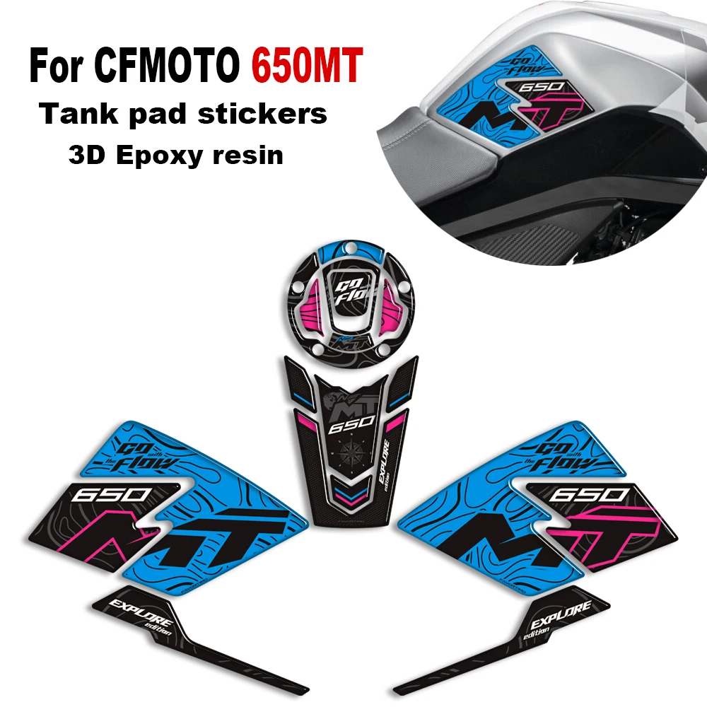 

For CFMOTO CF MOTO 650MT 650 MT Touring Adventure ADV Motorcycle Tank pad Grips Knee 3D stickers protection decals