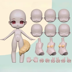 Multi-size Q version doll body silicone mold DIY ultra light clay polymer clay animation cartoon character body and hand mold