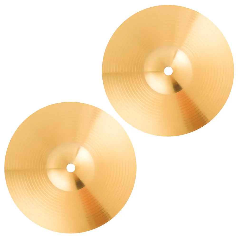 

2Pcs Professional Drum Cymbals High Grade Brass Easy Installation Durable Material Clear Sound for Jazz Drum Kit