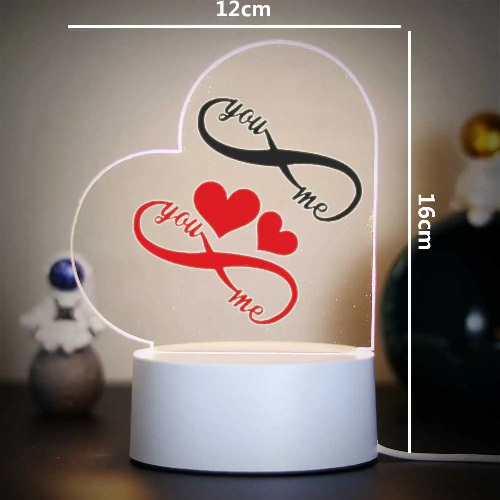 My lover Color Changeable Table Lamp For Bedroom Decor Girlfriend Lovers Gift