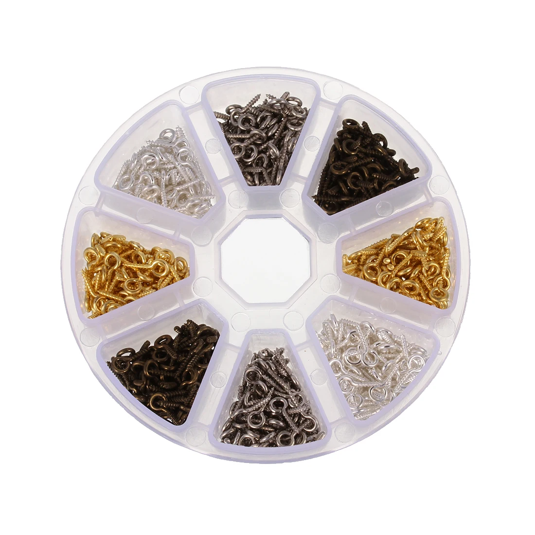 400-800pcs/Box 4 Colors Small Eye Screw Pins Metal Eyepin Hooks Eyelets Screw Threaded Clasps For DIY Jewelry Making Supplies