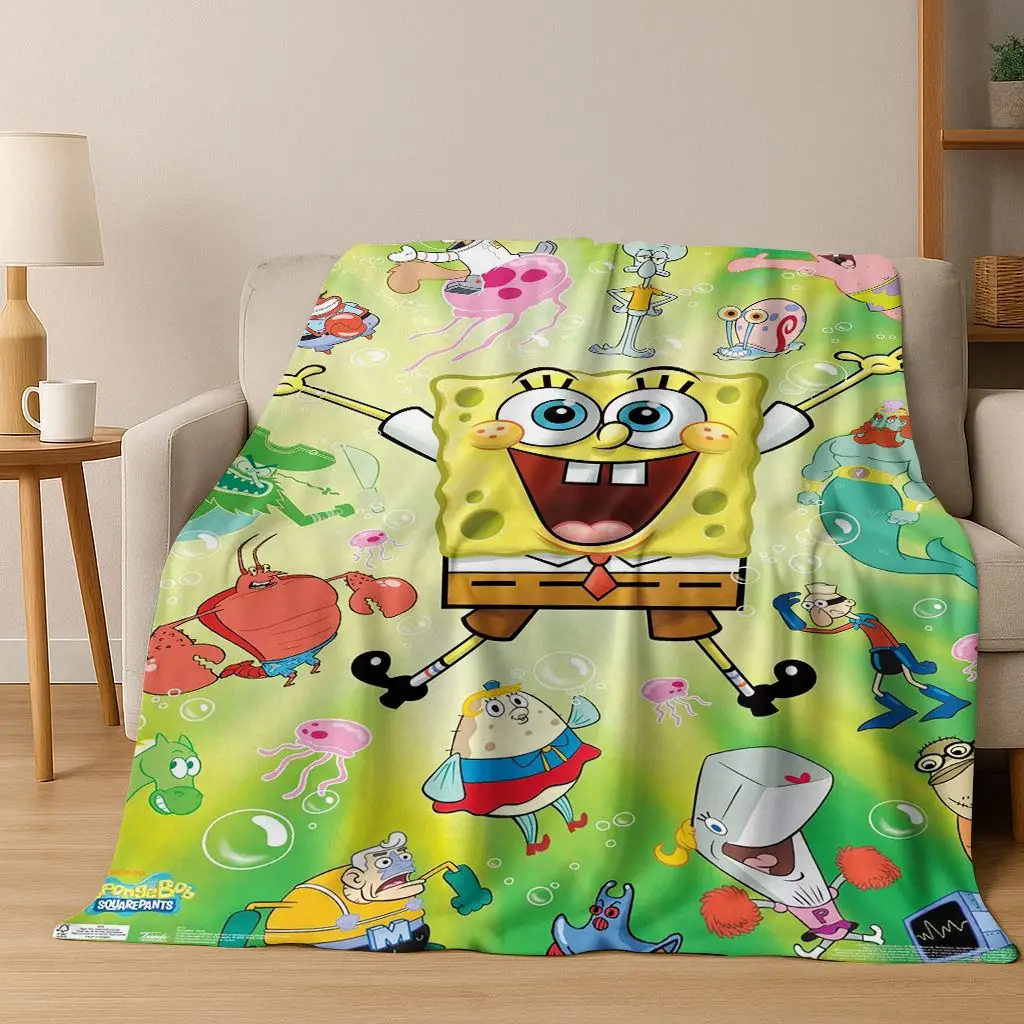الكرتون S-سبونجبوب سكوير باتريك ستار الفانيلا بطانية لينة رمي بطانية للسرير غرفة نوم غرفة المعيشة السفر نزهة هدية #6