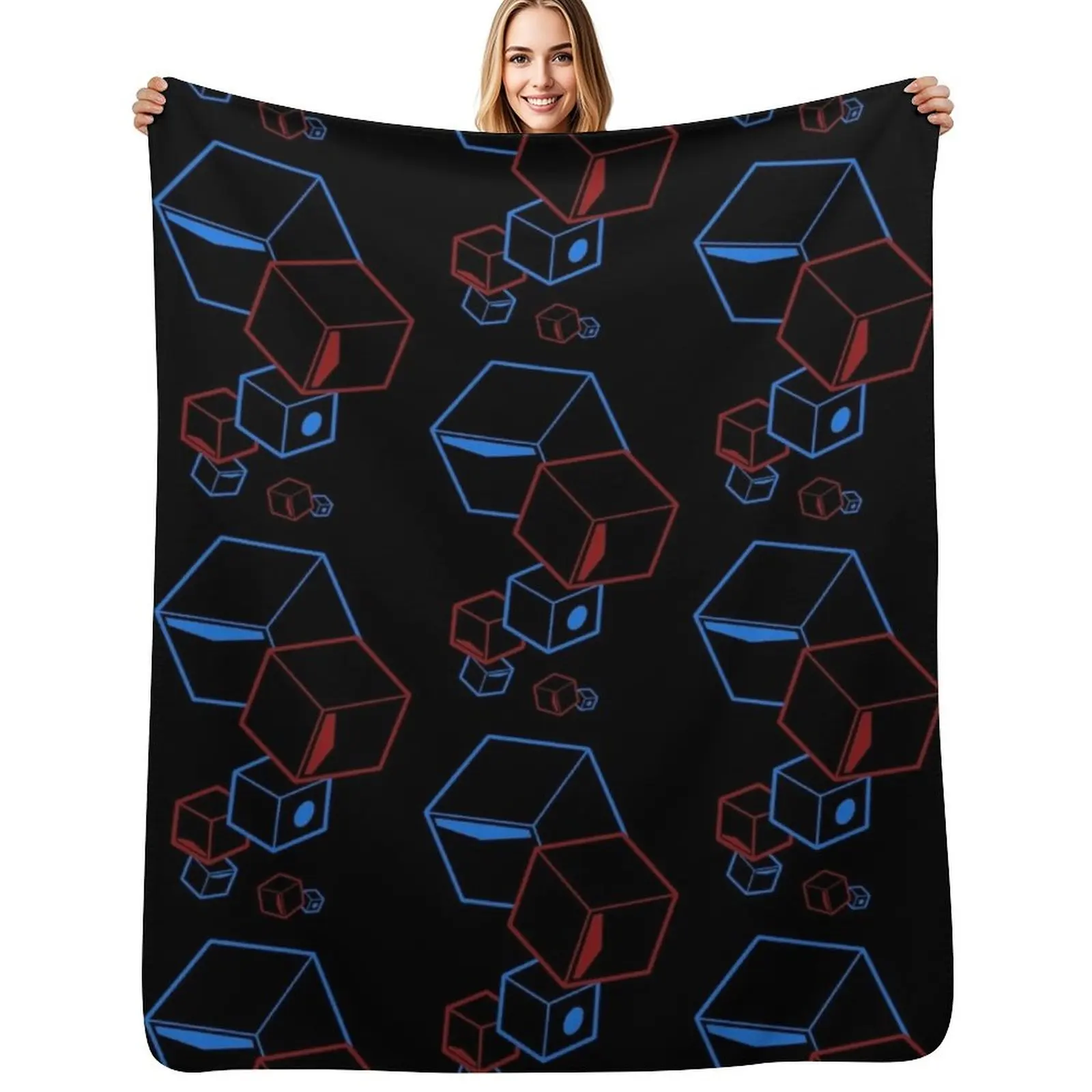 

Beat Saber - Floatin' Blocks - Black Throw Blanket Baby Blankets For Bed Sofa Throw Blankets For Sofas Blankets