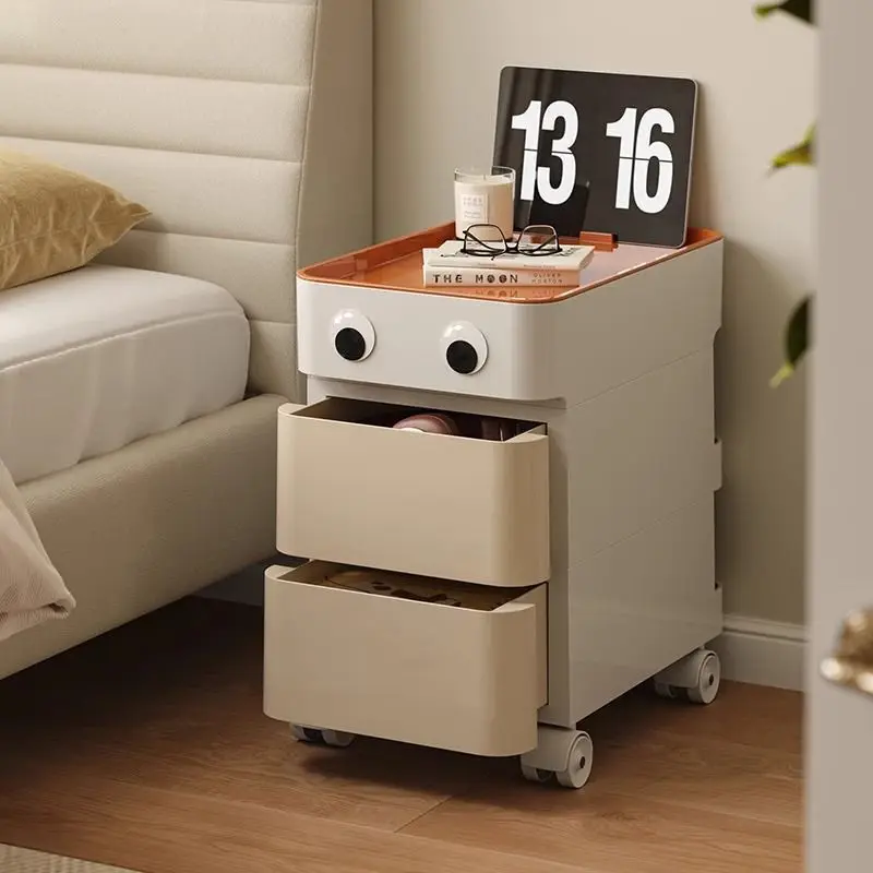 Nordic Creative Sofa Side Table, Simple Cart Storage, Mobile, Modern Small House, Tea Table, Corner Table Bedroom Bedside Tables