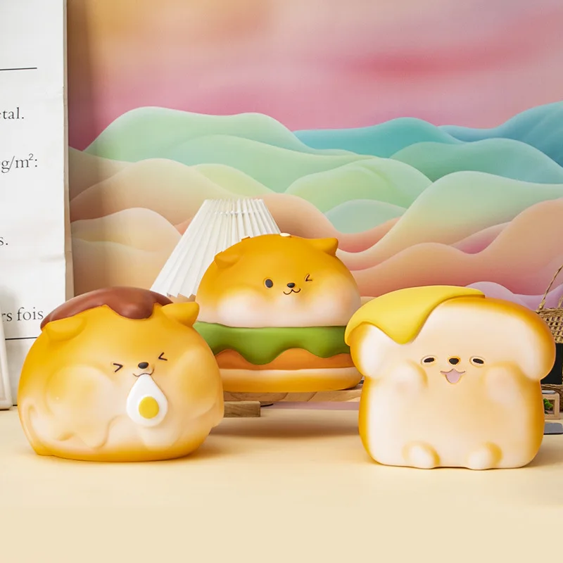 

Cute Piggy Bank Bread Puppy Creative Vinyl Large Dog Money Box Coin Storage Cash Case Savings Animals for Kids Birthday Gifts