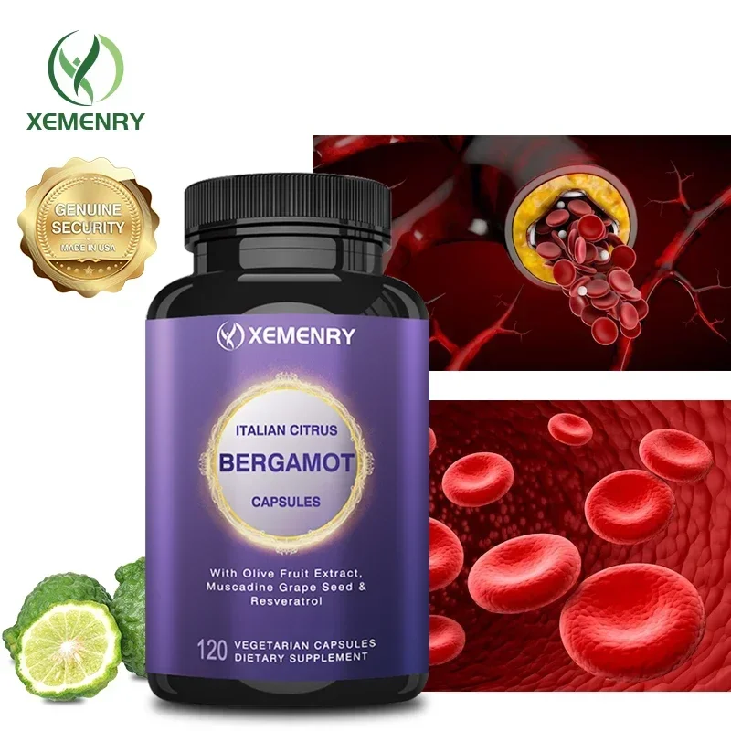 Bergamot Extract Capsules - Supports Heart and Cardiovascular Health, Maintains Blood Sugar Levels, Healthy Cholesterol Levels