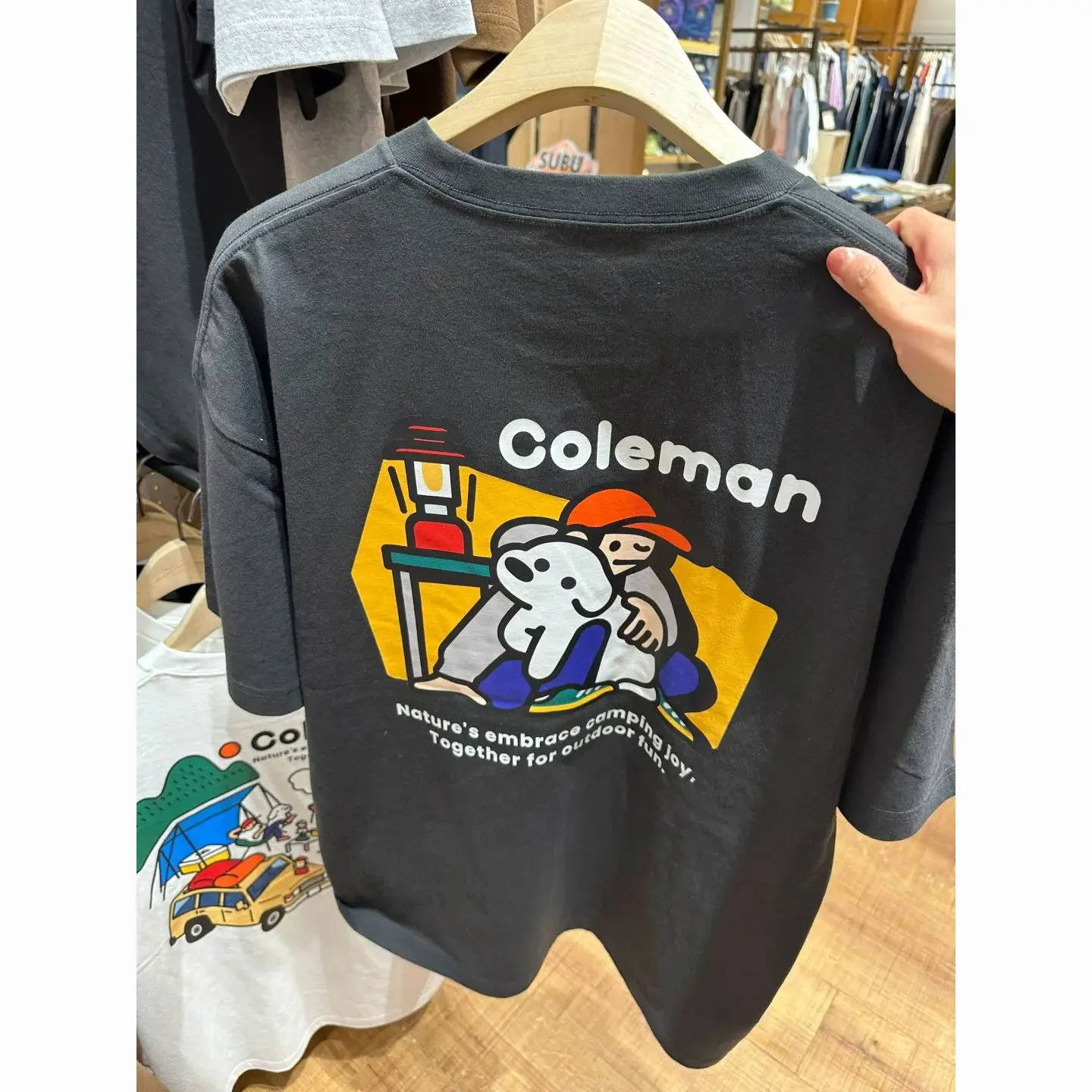 Parent-child Coleman Clothing Summer American Cartoon Fun Villain Print Boys and Girls High Quality Cotton Short-sleeved T-shirt