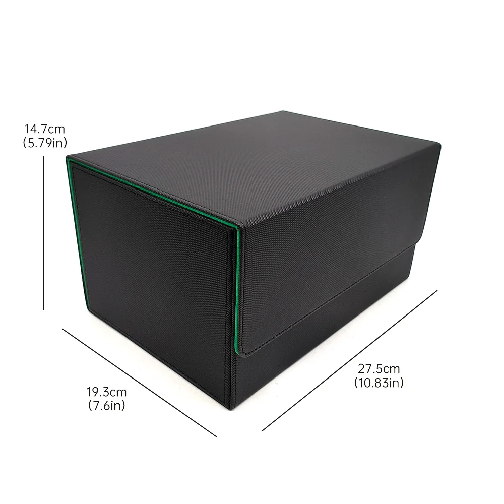 Trading Card Deck Box PU Leather Magnetic Card Storage Box For Game Cards Collection
