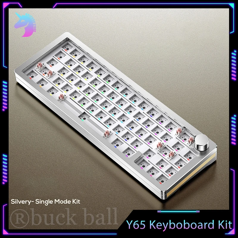 

Y65 Mechanical Keyboards Kit Wired Keyboard Kit 66keys Keyboards Shell Gasket Rgb Custom Hot-Swap Esports Gaming Keyboard Kits