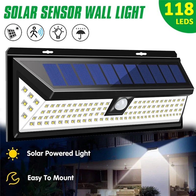 

4400mAh Bright Solar Outdoor Lighting Illuminate Your Garden 3 Modes Led with Motion Sensor Waterproof Design Solar Garden Light