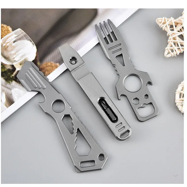 EDC الفولاذ المقاوم للصدأ المخل فتاحة الزجاجات باستخدام الحاسب الآلي متعددة الوظائف في الهواء الطلق الخصر معلقة واقية أداة يدوية عالية الجودة