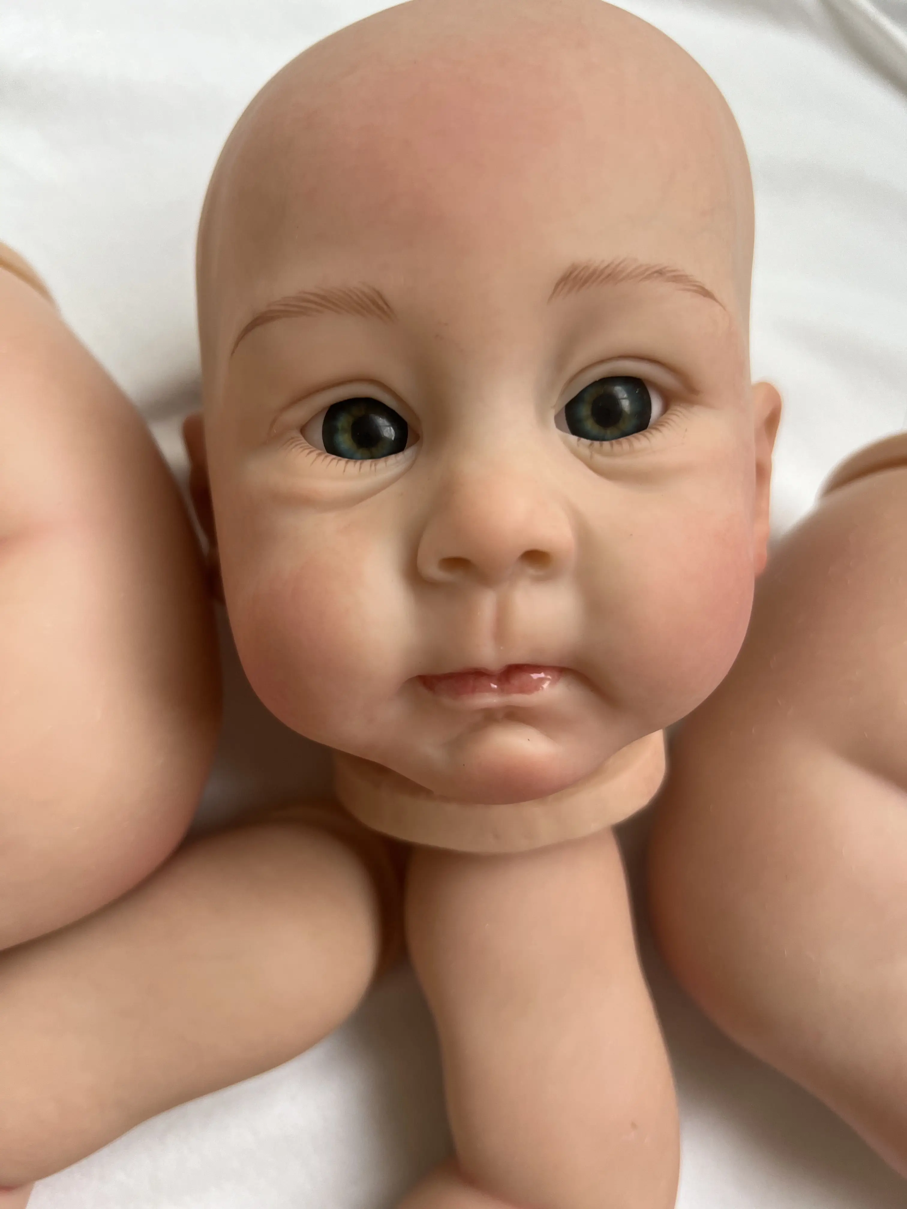 NPK 24inch Already Finished Painted Reborn Doll Parts Huxley Lifelike Painting with Visible Veins 3D Skin Cloth Body Included