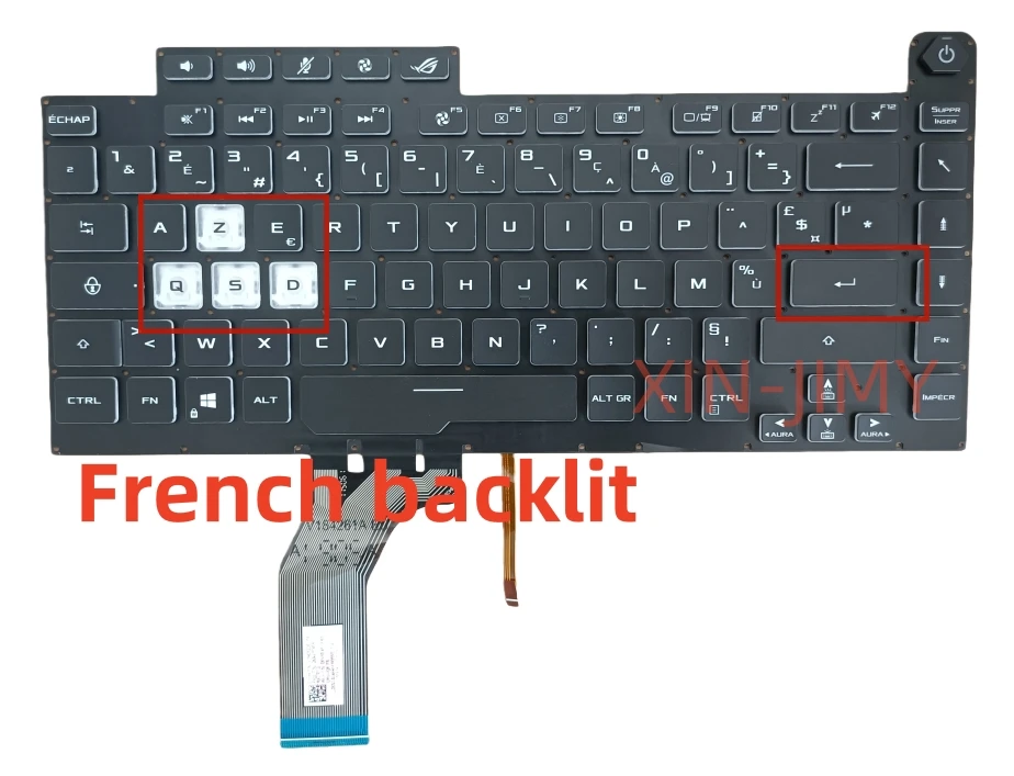 

Французская раскладка азалии с черной клавиатурой для ноутбука Asus G512 ROG Strix G15 G512LV G531