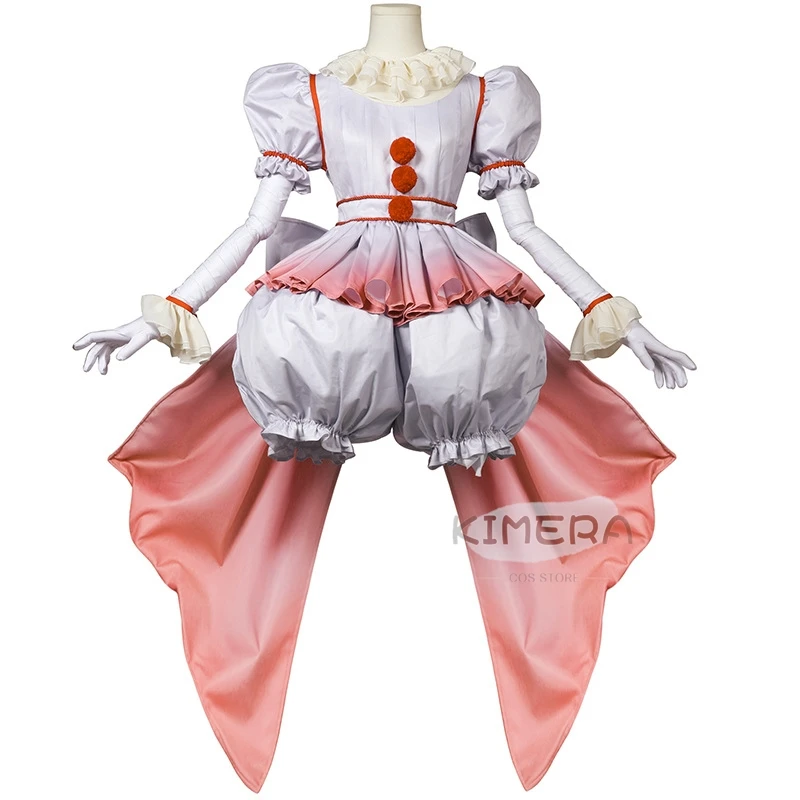 Pennnywise Cosplay Joker's Return to the Soul Costume Girls HorrorLolita Dress Up Dress Bloomers Suits Halloween Clown Gown