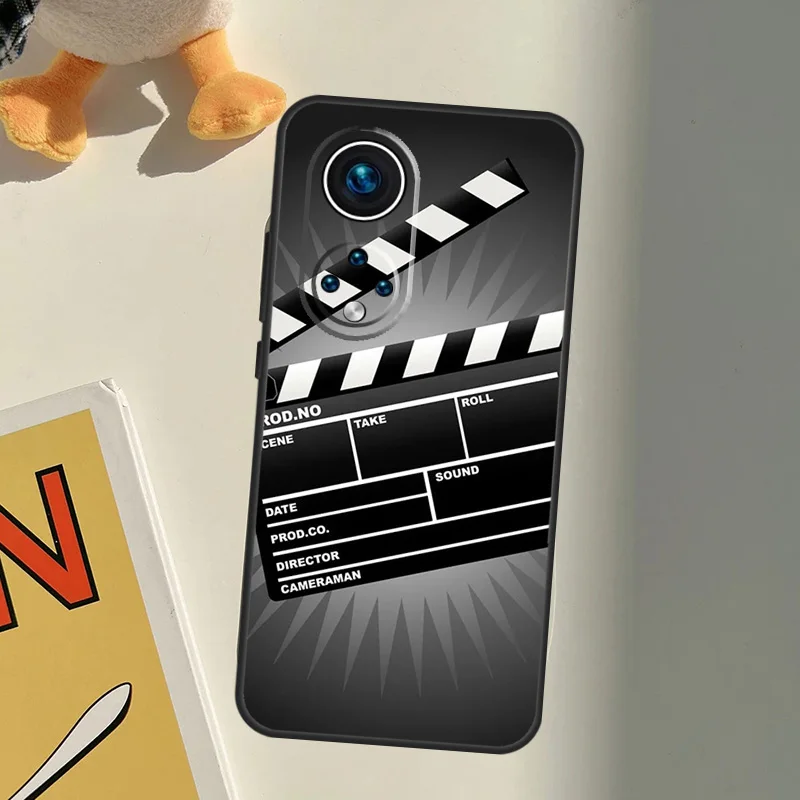 Film Clapperboard Clapper Board For Huawei P20 Lite P30 P40 Pro Nova 9 Nova 5T P Smart 2019 Phone Case For Honor 50 Coque