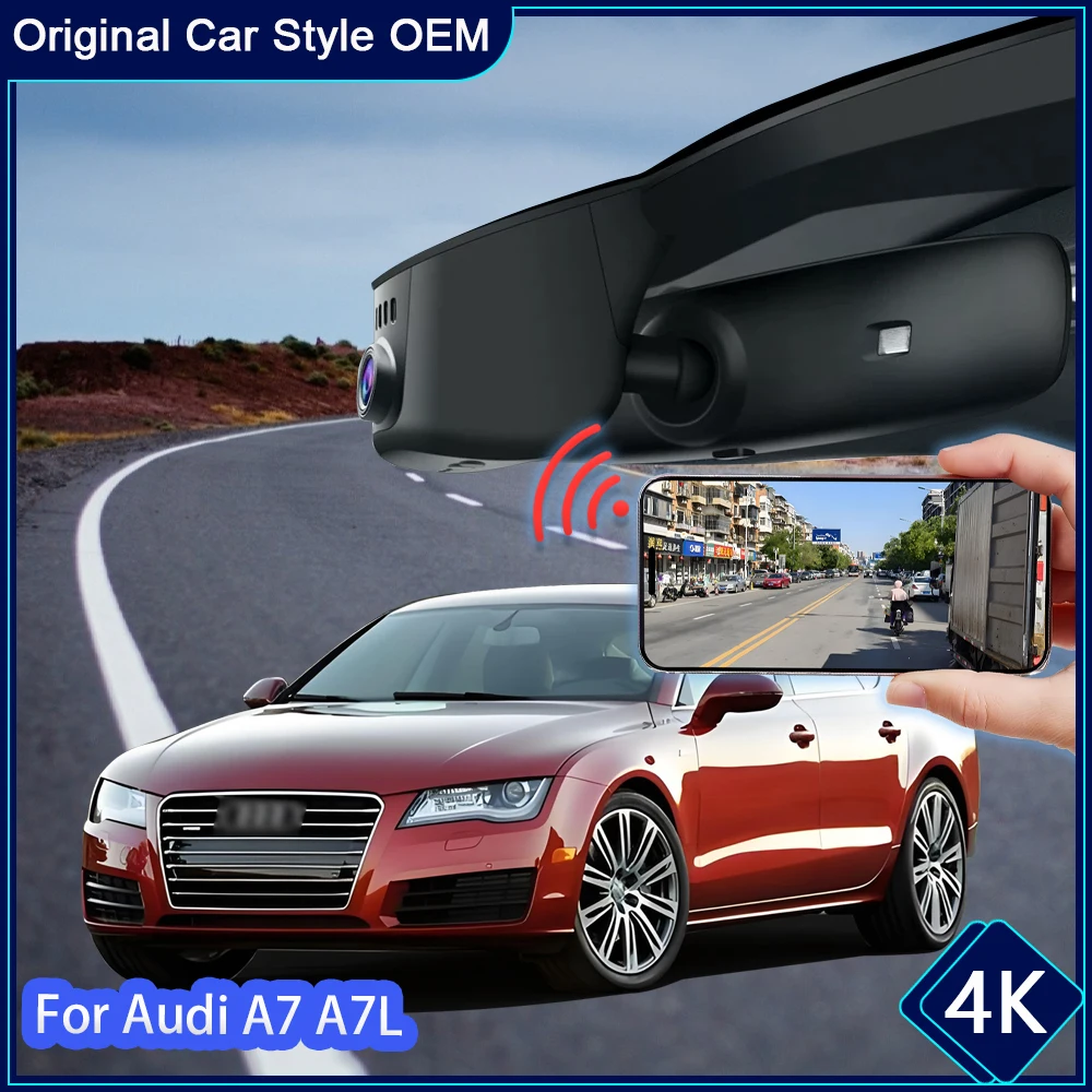 Driving Video Recorder Night Vision 4K UHD Plug and Play Car DVR Camera For Audi A7 A7L 2009~2018 Dashcam