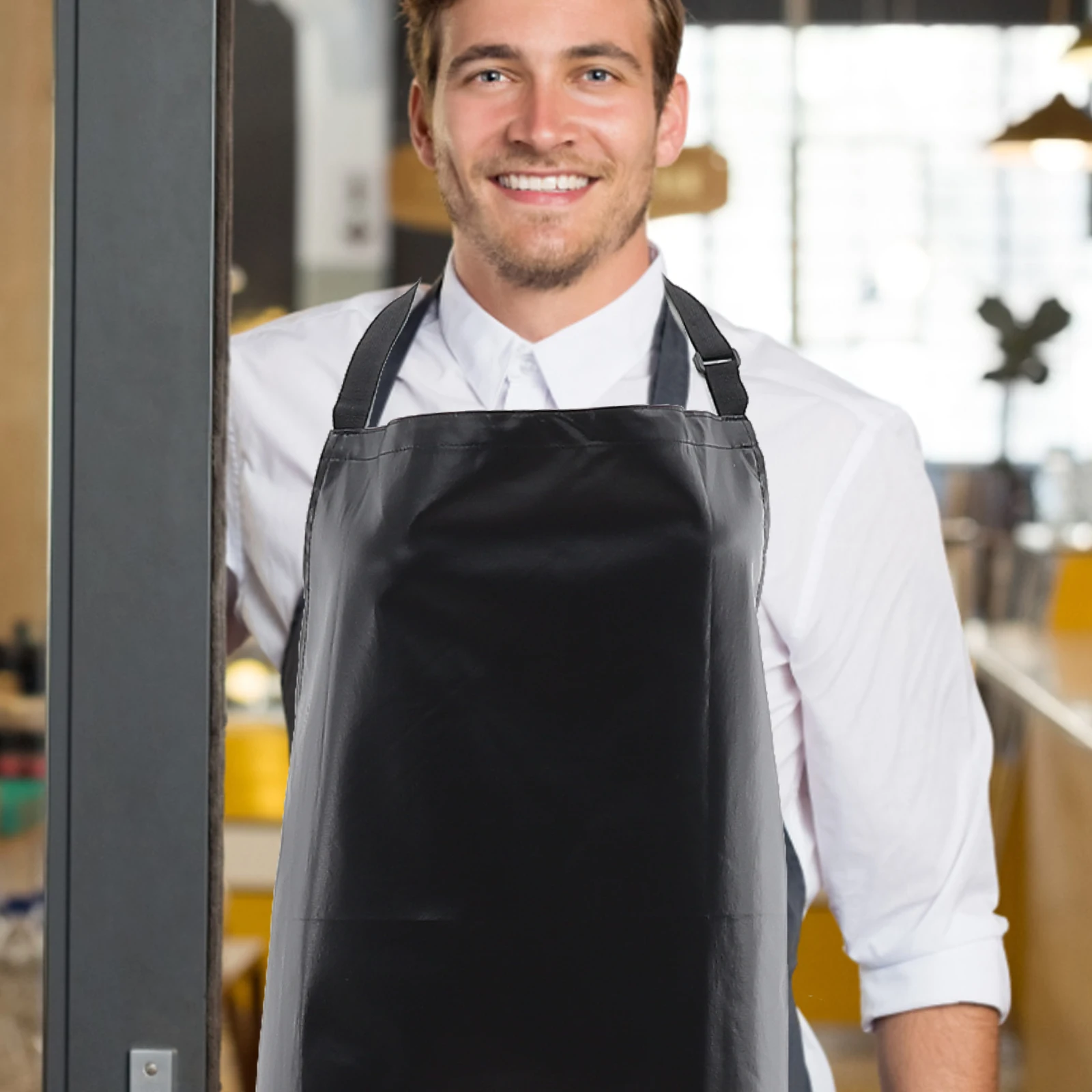 

PVC Waterproof Apron Reusable Household Cooking Barbecue Dad Smock Superior Material Practical Home Kitchen Accessories