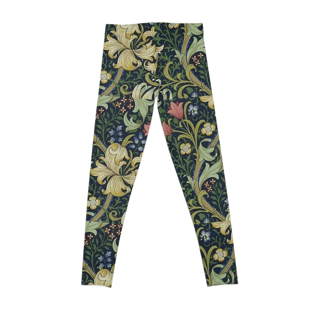 William Morris Golden Lily pattern Leggings legging pants raises butt Sports female Womens Leggings