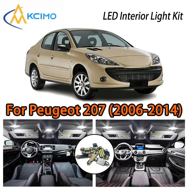 

KCIMO For Peugeot 207 (2006-2014) Premium LED Interior Kit - 2 Colors , Quick Installation, Long-Lasting
