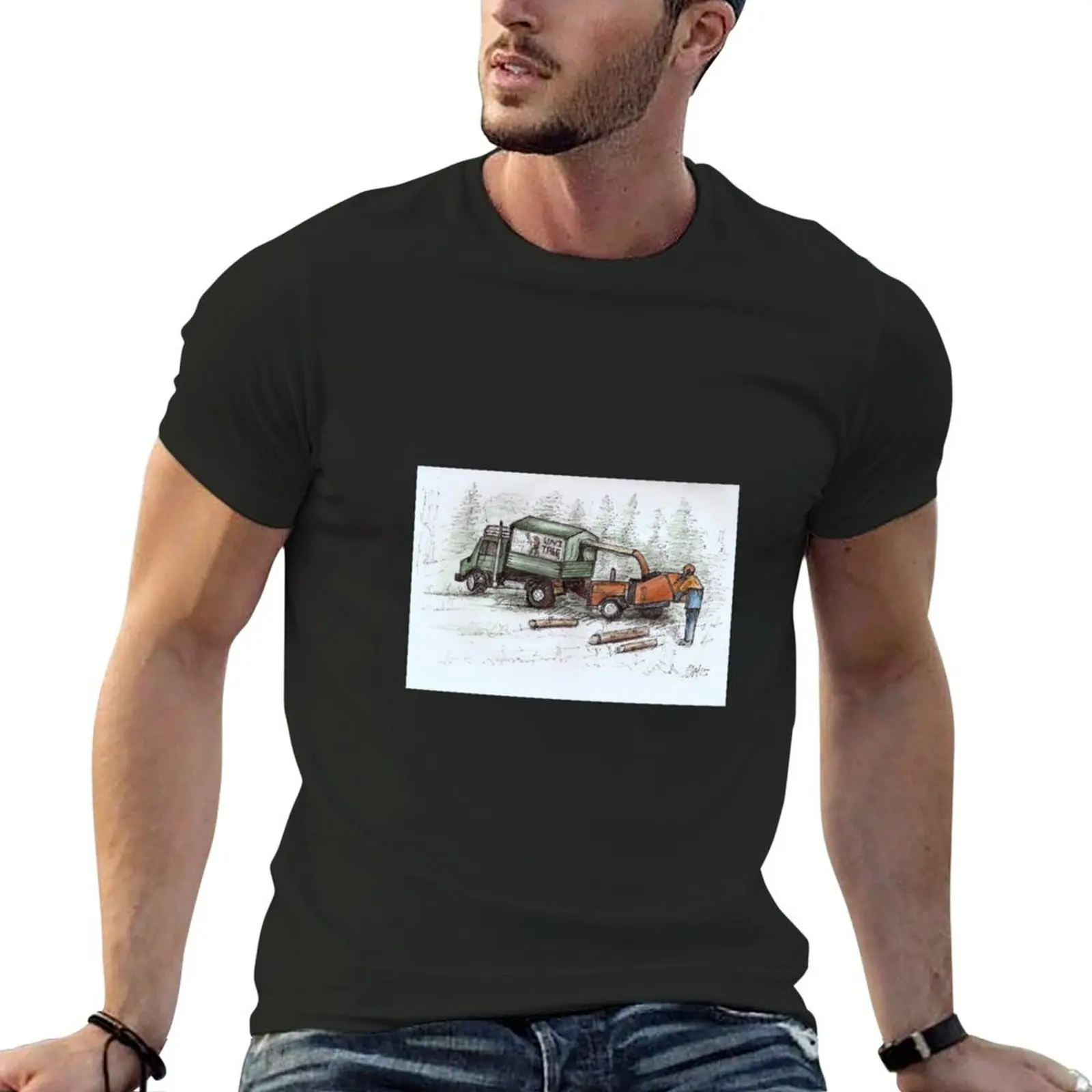 Arborist Tree Surgeon Lumberjack Logger chainsaw. T-Shirt korean fashion man t shirt mens white t shirts