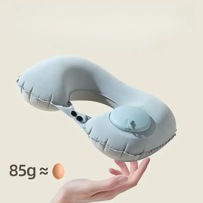 1pc Travel Pillows Airplanes Inflatable Super Light Portable Neck Pillow U-Shape Automatic Inflatable Cervical Vertebr Pillow image 5