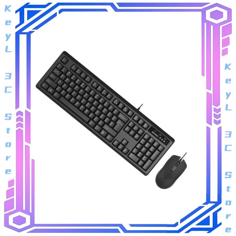 New Kr-9276usb Wired Keyboard And Mouse Set Computer Office Games Universal Feel Durable Mouse Button Set Birthday Present