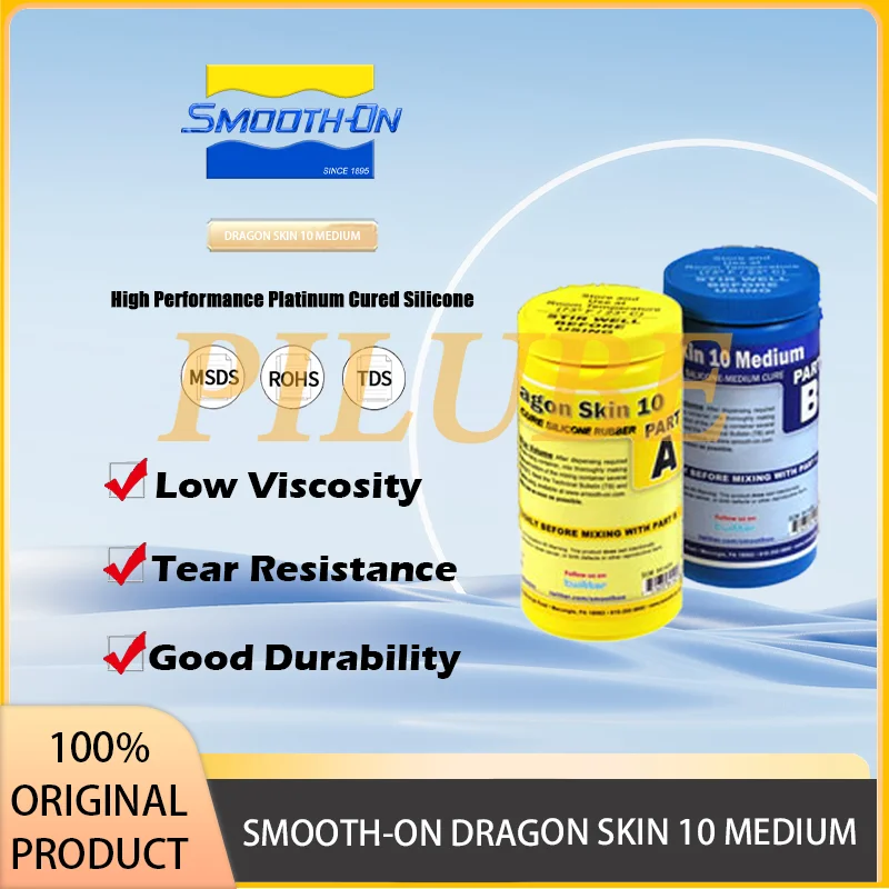 SMOOTH-ON DRAGON SKIN 10 MEDIUM High-Performance Liquid Silicone Rubber for Molding and Casting Medium Curing Original Product