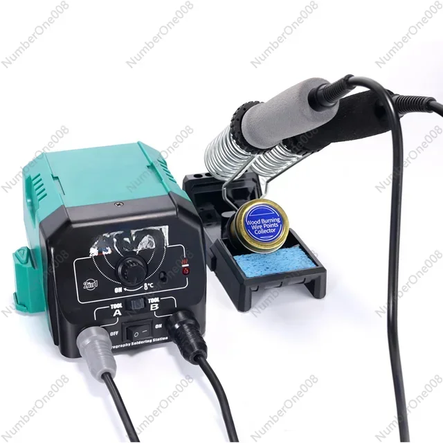 YIHUA 939 III 2in1 Wood Burning tools Pyrography Station temperature with Adjustable Intelligent Working Indicator view 2