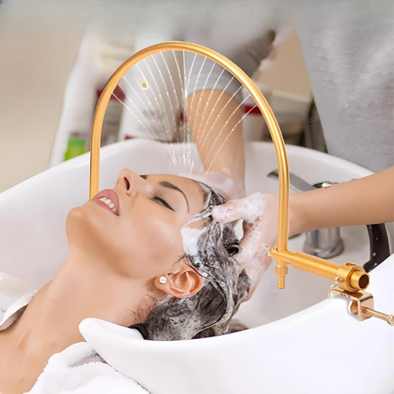 Adjustable water circulation rinse head ceramic basin with bend tube head therapy accessories for convenient upgrade