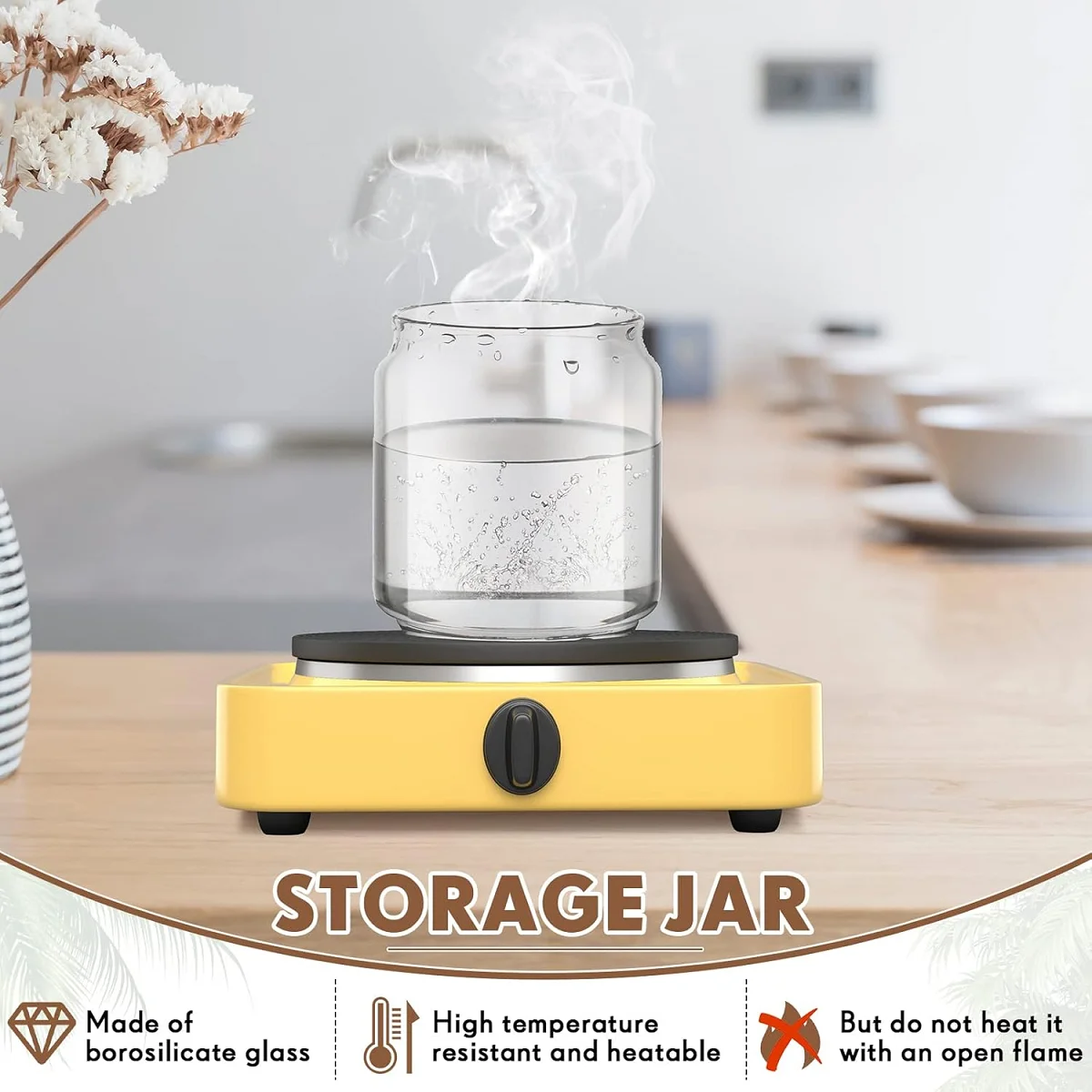 8/16/24 Pcs 15oz/450ML Glass Canister with Lids Clear Airtight Sealed Storage Jars Borosilicate Glass Pantry Kitchen Containers