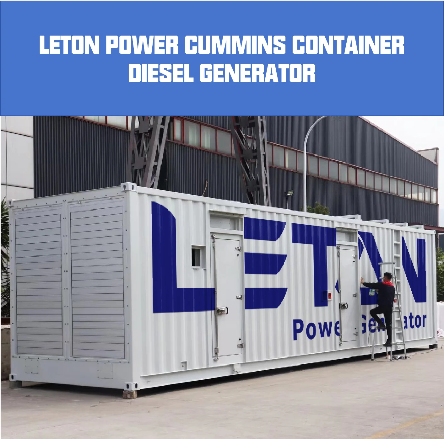 LETON  container 380v soundproof watercooled diesel generator 200kw