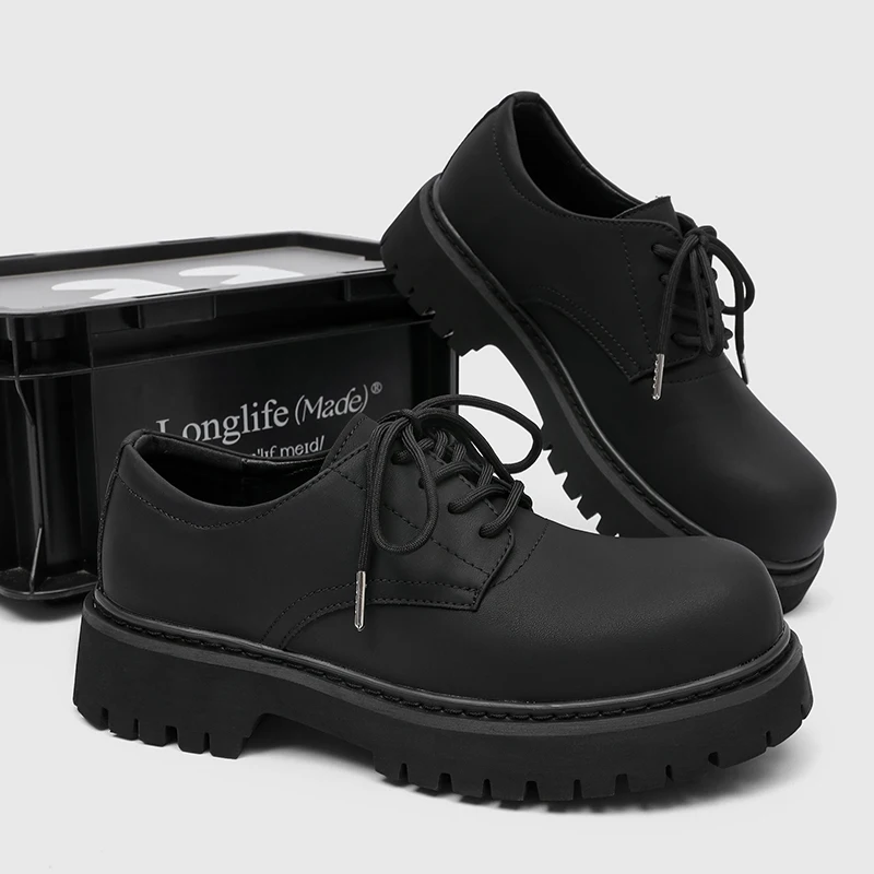 

Big Head Mickey Height Increasing Derby Shoes with High-end Feel Casual Anti Slip Commuting Original Personalized Fashion Shoes