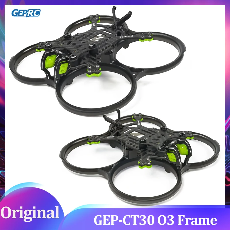 

GEPRC GEP-CT30 O3 Рама 127 мм Колесная база с ремешком COB BEC для воздушного блока DJI O3 FPV Freestyle 3-дюймовый Cinewhoop Cinebot30