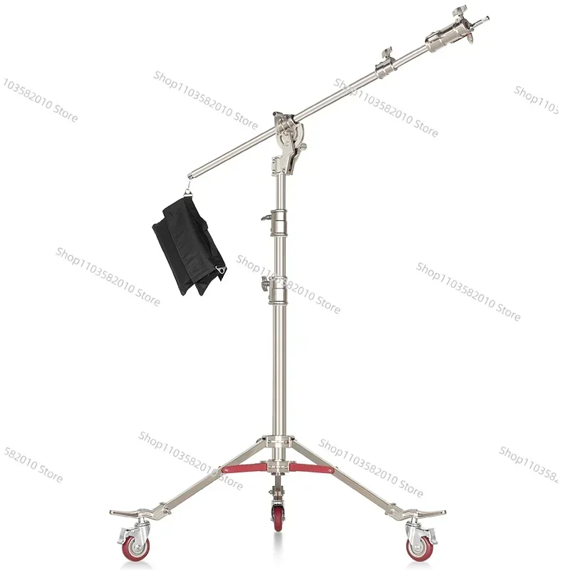 

Suitable for soft box bracket-4.4M heavy-duty stainless steel C-type bracket, with cantilever and wheelbase of 20KG