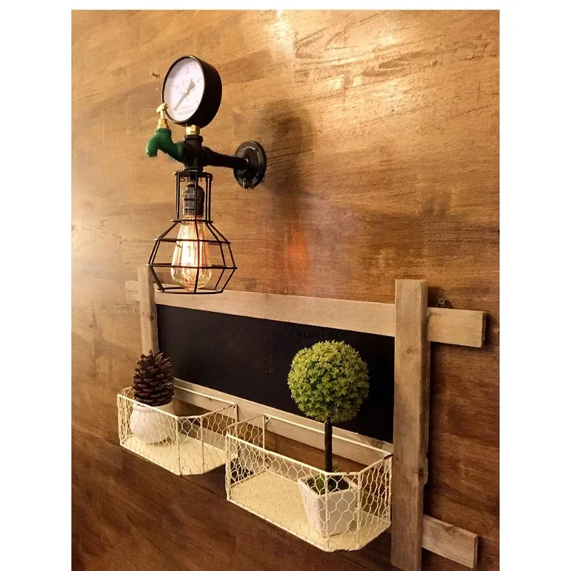 Retro Loft Style Water Pipe Lamp Edison  Sconce Antique Vintage Wall Light Fixtures For Home Industrial Lighting Lampara